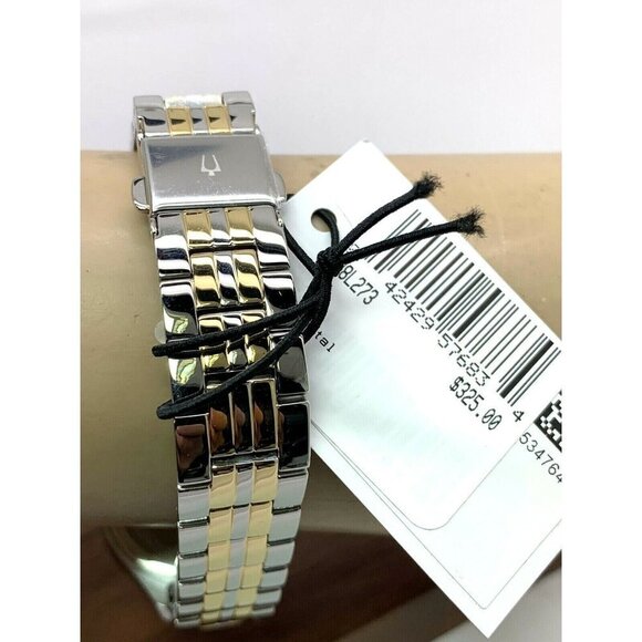 Bulova Women's Watch 98L273 Two Tone Crystal Accent Mother of Pearl Dial - Picture 11 of 13